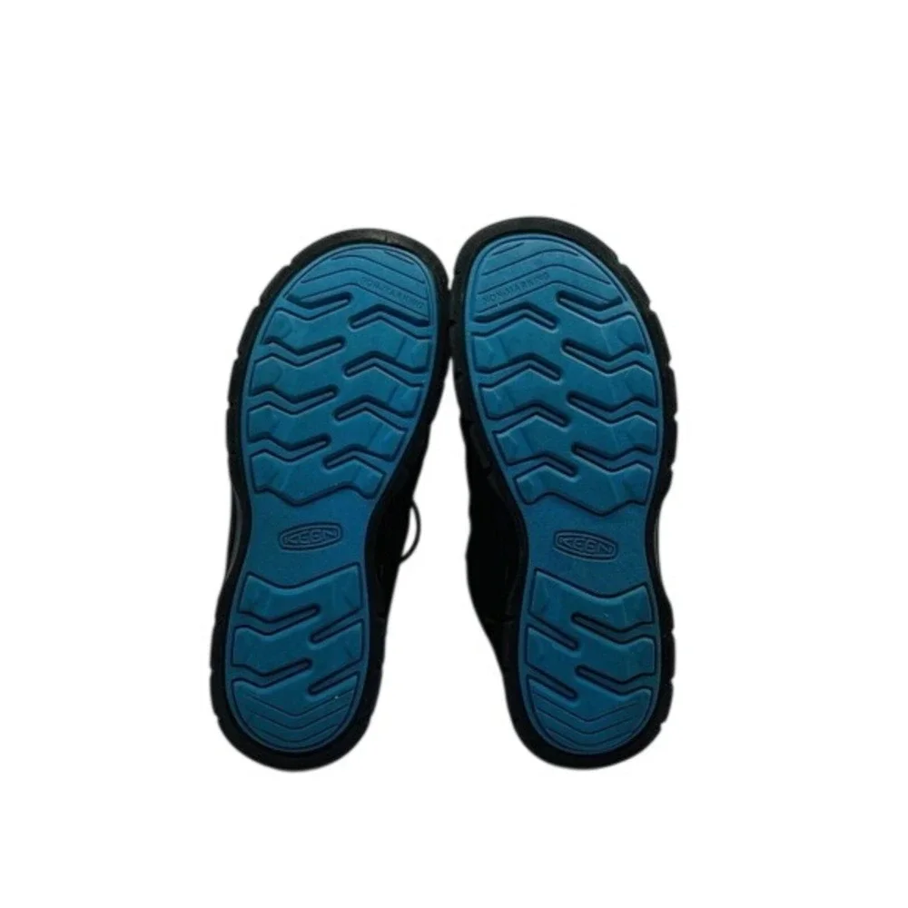 KEEN Targhee Mid Waterproof Hiking Boots‎ Kids Black Blue Size 6Y 1018000 BBK
